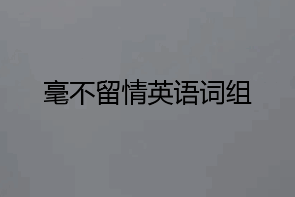 毫不留情英语词组