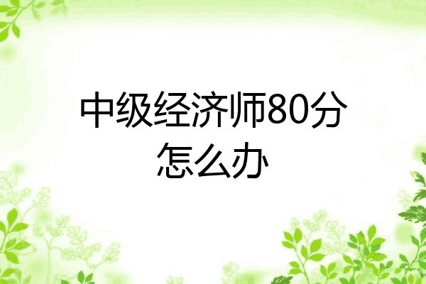 中级经济师80分怎么办
