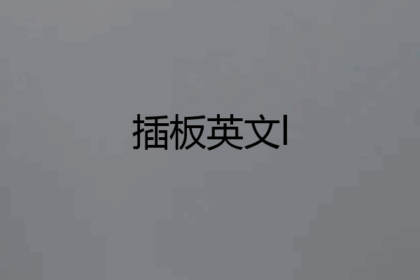 插板英文l