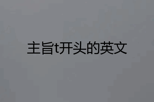 主旨t开头的英文