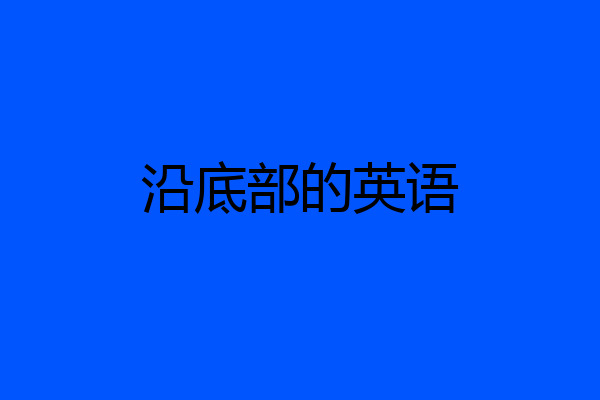 沿底部的英语