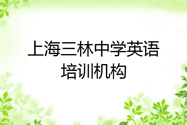 上海三林中学英语培训机构