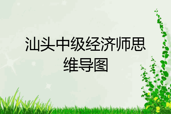 汕头中级经济师思维导图