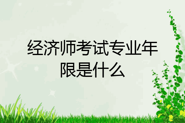 经济师考试专业年限是什么
