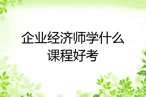 企业经济师学什么课程好考