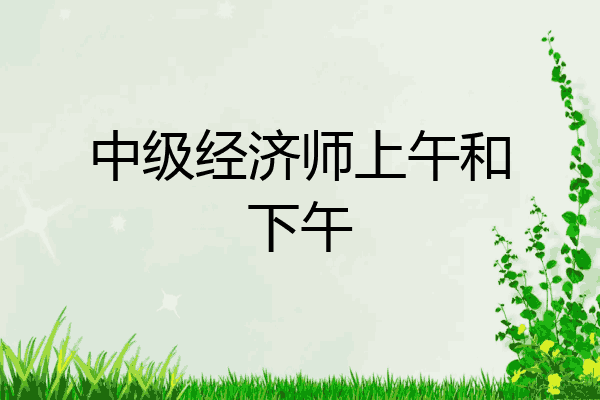 中级经济师上午和下午