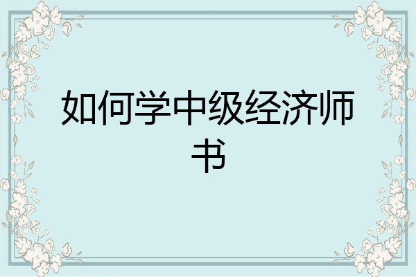 如何学中级经济师书