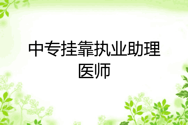 中专挂靠执业助理医师