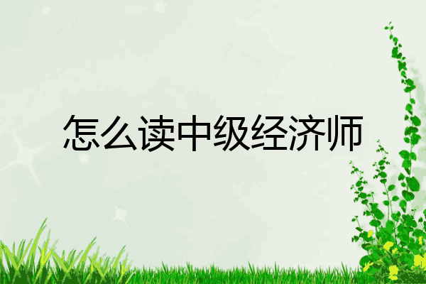 怎么读中级经济师