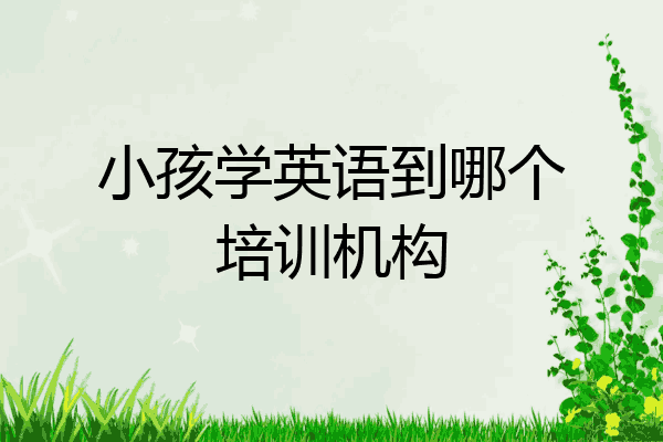 小孩学英语到哪个培训机构