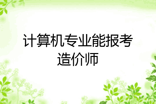 计算机专业能报考造价师