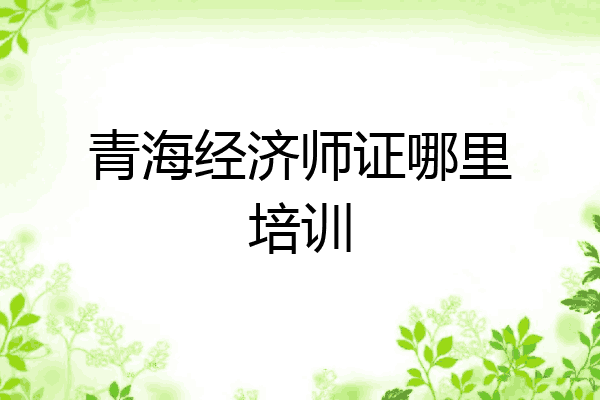 青海经济师证哪里培训