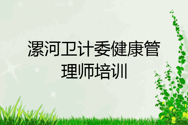 漯河卫计委健康管理师培训