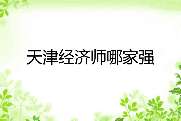 天津经济师哪家强