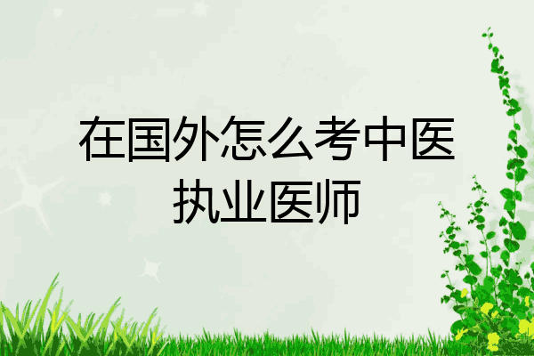 在国外怎么考中医执业医师