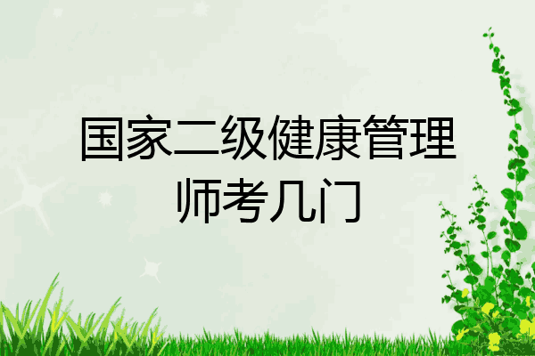 国家二级健康管理师考几门