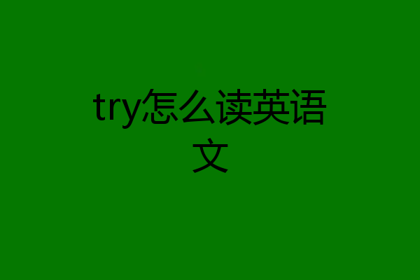 try怎么读英语文