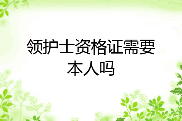 领护士资格证需要本人吗