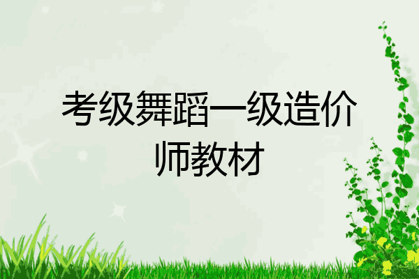 考级舞蹈一级造价师教材