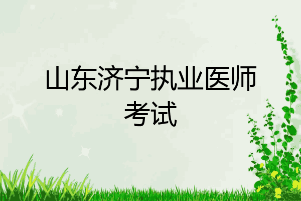山东济宁执业医师考试