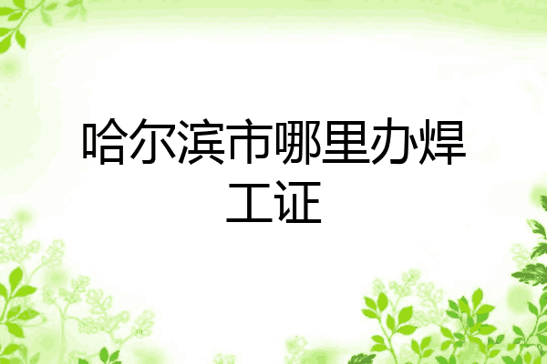 哈尔滨市哪里办焊工证