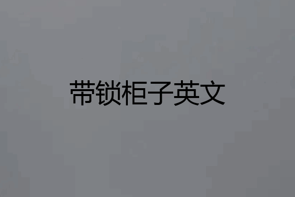 带锁柜子英文