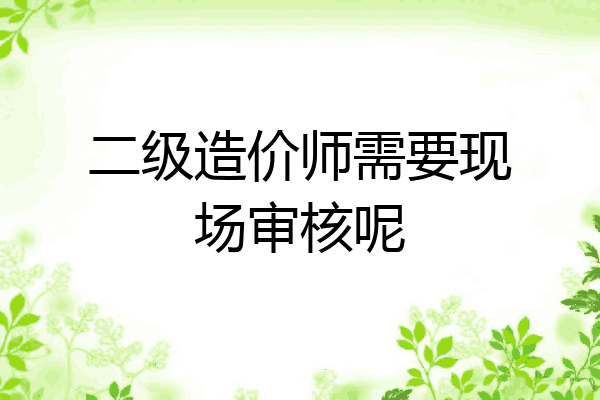 二级造价师需要现场审核呢