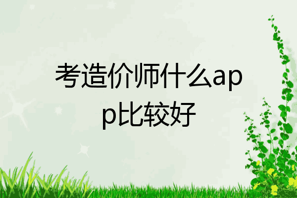 考造价师什么app比较好