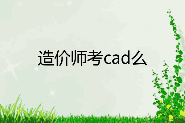 造价师考cad么