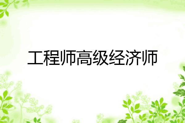 工程师高级经济师