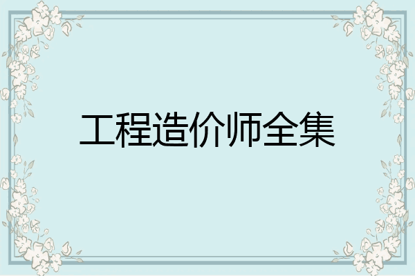 工程造价师全集