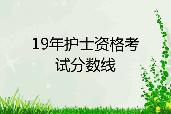 19年护士资格考试分数线