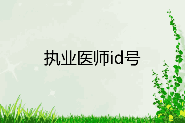 执业医师id号