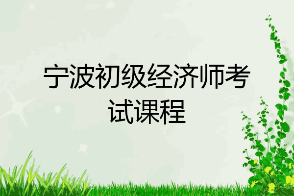 宁波初级经济师考试课程