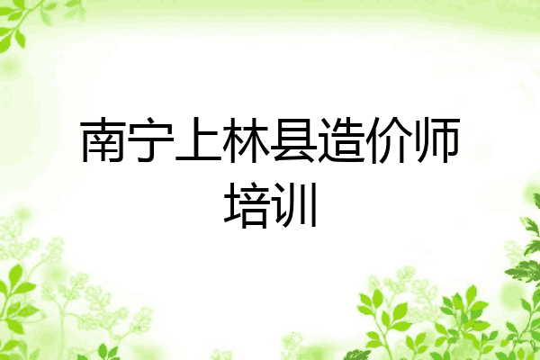 南宁上林县造价师培训