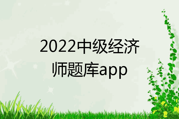 2022中级经济师题库app