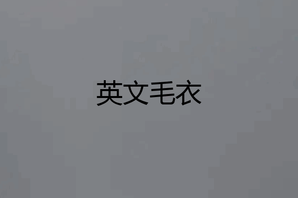 英文毛衣