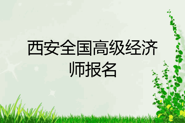 西安全国高级经济师报名