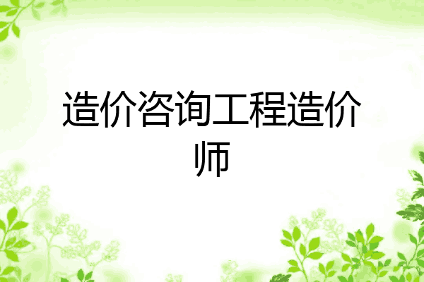造价咨询工程造价师