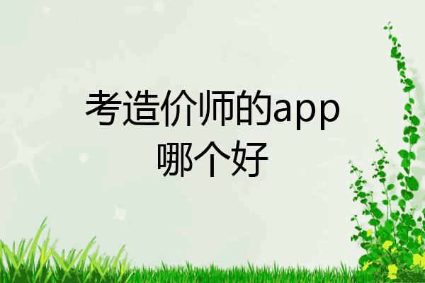 考造价师的app哪个好