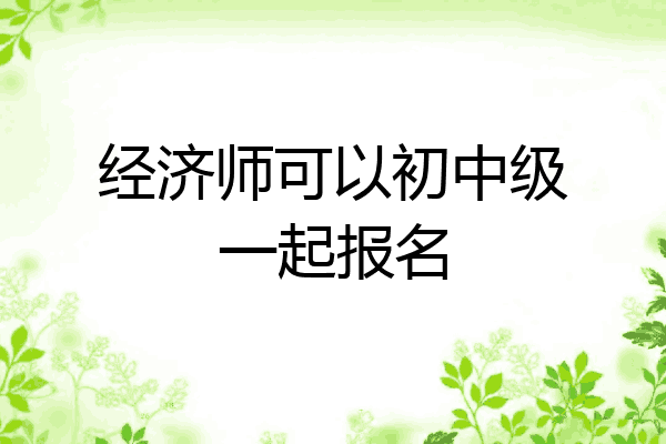 经济师可以初中级一起报名