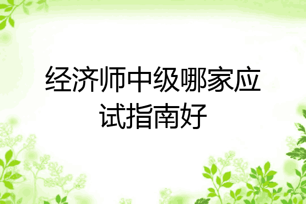 经济师中级哪家应试指南好