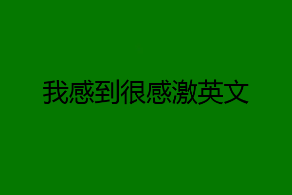 我感到很感激英文