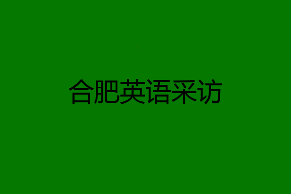 合肥英语采访
