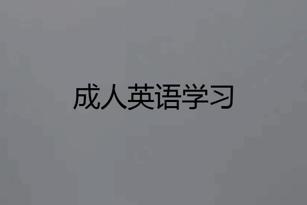 成人英语学习