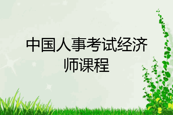 中国人事考试经济师课程