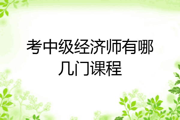 考中级经济师有哪几门课程