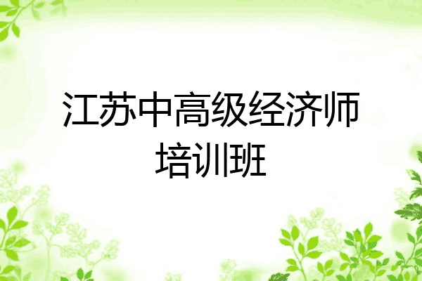 江苏中高级经济师培训班