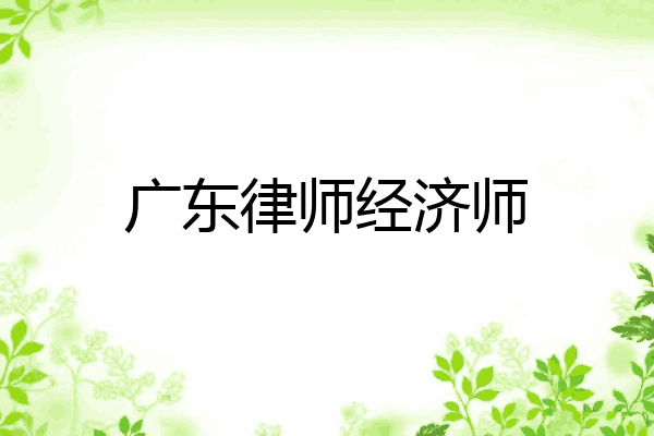 广东律师经济师