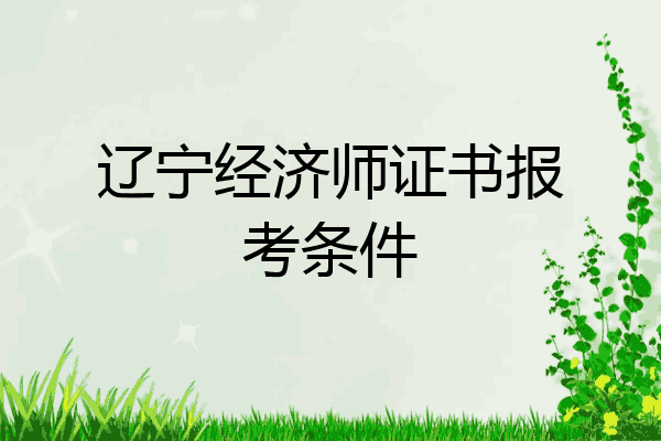 辽宁经济师证书报考条件